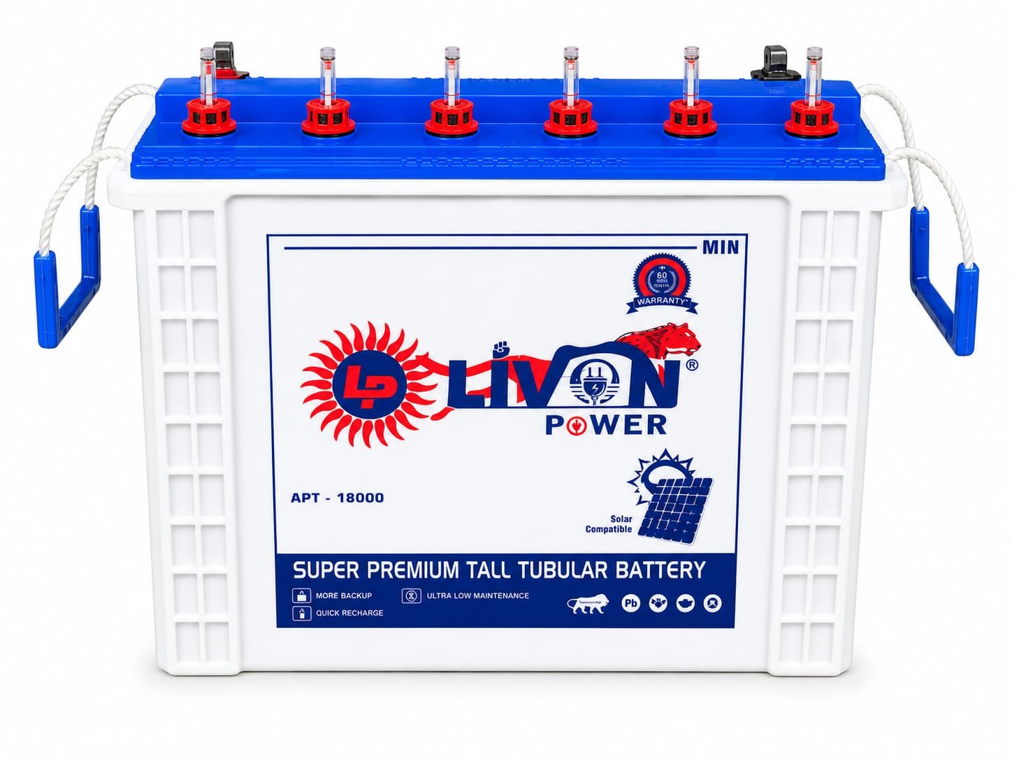 Livon Power APT-18000 Super Premium Tall Tubular Battery | Solar Compatible Inverter Battery | Long Backup | Low Maintenance